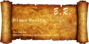 Blaga Rozita névjegykártya